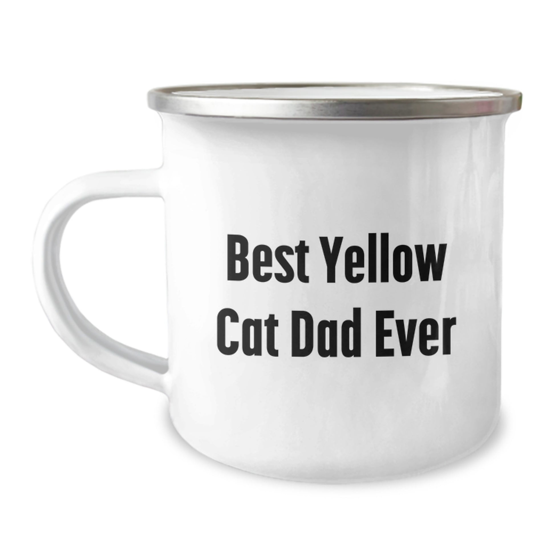Funny Yellow Cat Dad Ever Camping Mug for Birthday Unique Gifts from Family, Friends, or Coworkers to Men, Women, or Kids - Image 1