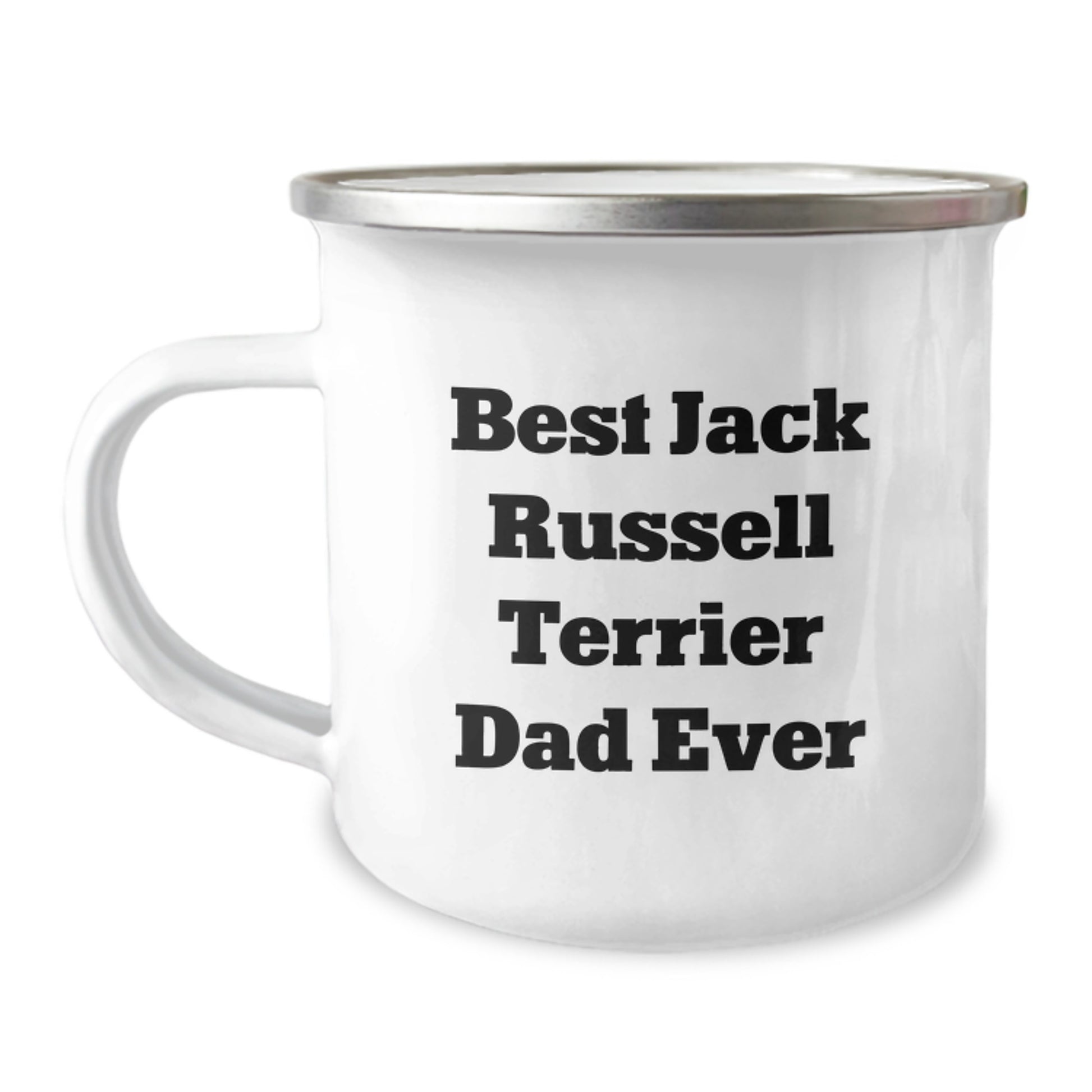 Funny Jack Russell Terrier Dad Gifts for Him, Jack Russell Terrier Dog Enthusiasts, Graduation Unique Gifts from Friends, Best Camping Mug for Outdoor Adventures, 'Best Jack Russell Terrier Dad Ever' - Image 1