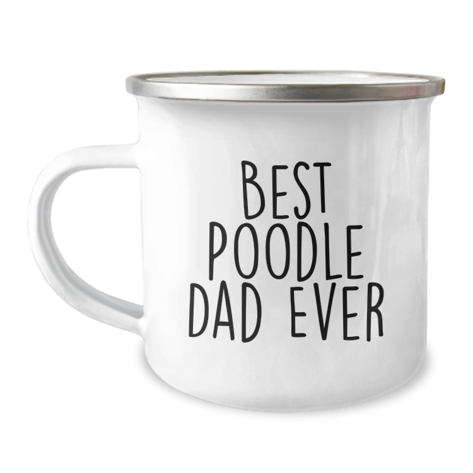 Funny Poodle Dog Camping Mug Gifts from Best Poodle Dad Ever for Poodle Dog Lovers, Graduation Unique Gifts - Image 1