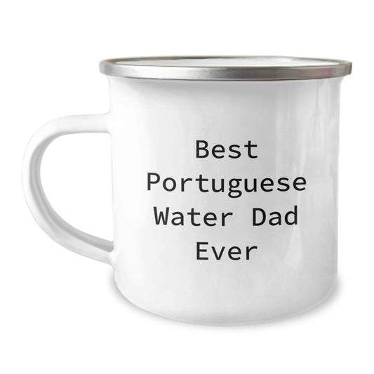 Portuguese Water Dog Lover's Funny Camping Mug, Best Dad Ever Gifts for Portuguese Water Dog Men, Gifts from Family and Friends for Graduation - Image 1