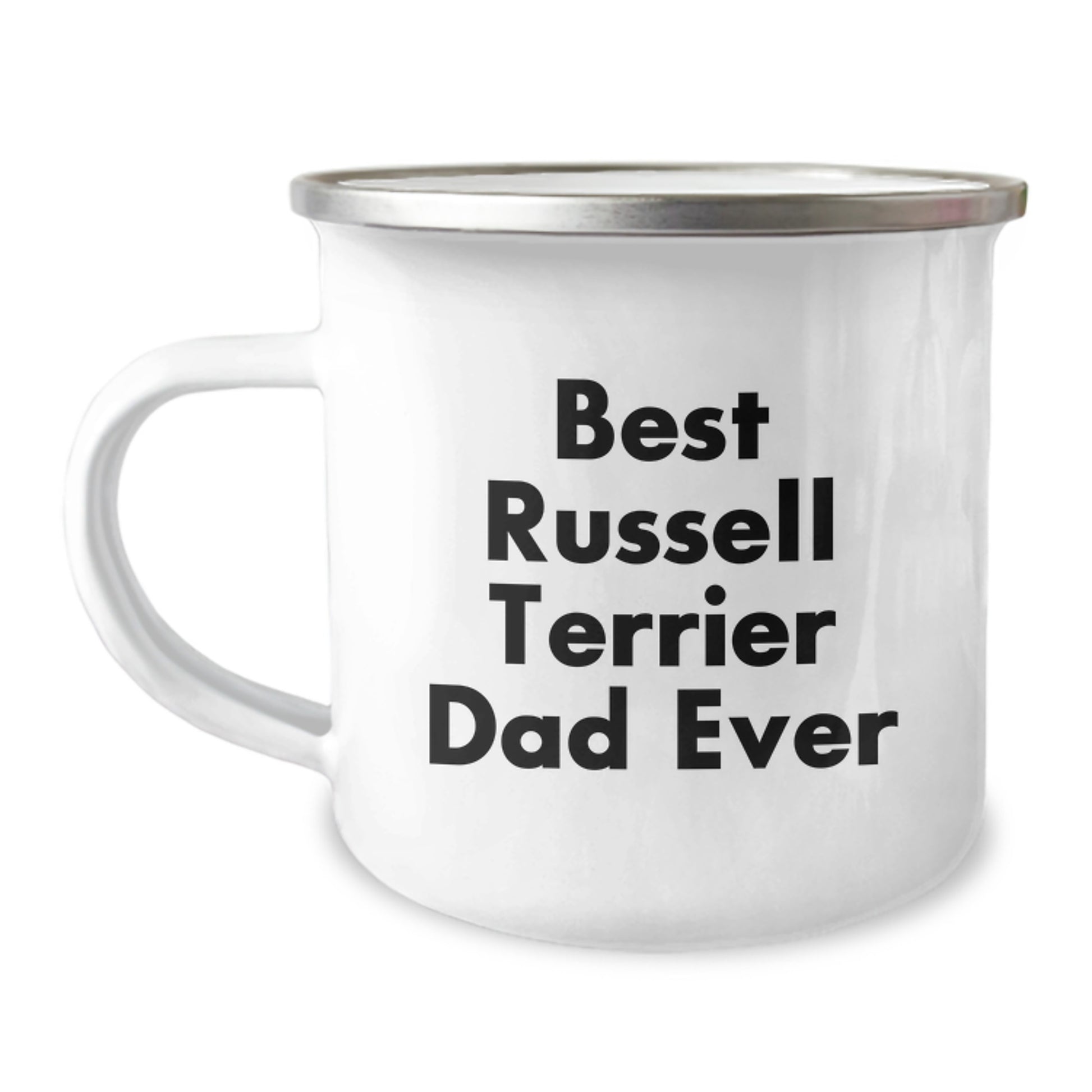 Russell Terrier Dog Gifts from Men to Best Dad Ever Funny Camping Mug for Graduation - Image 1