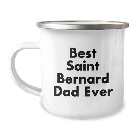 Funny Saint Bernard Dad Gift for Graduation - Camping Mug from Friends - Image 1