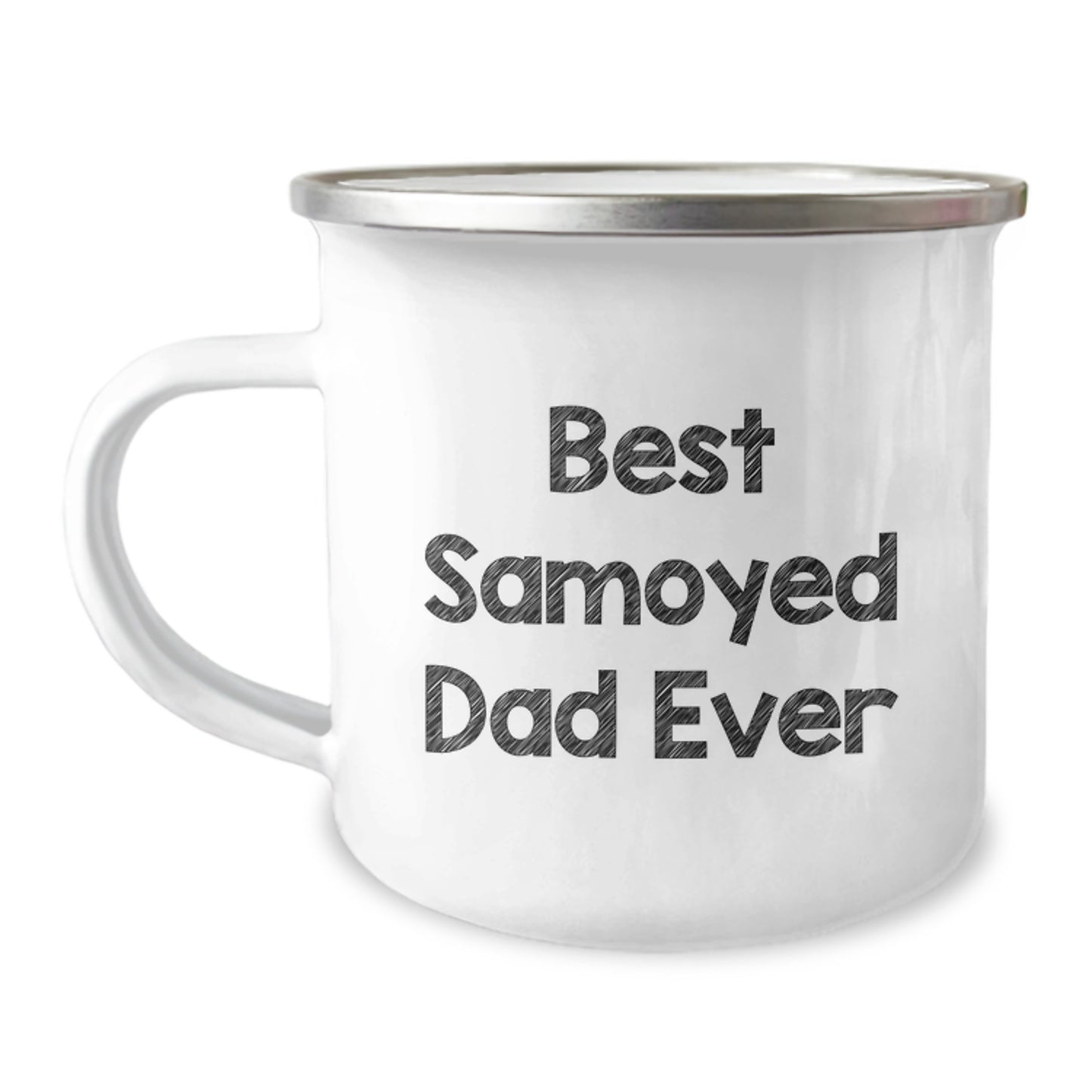 Funny Samoyed Dog Gifts for Dad Unique Valentine's Camping Mug Best Samoyed Dad Ever - Image 1