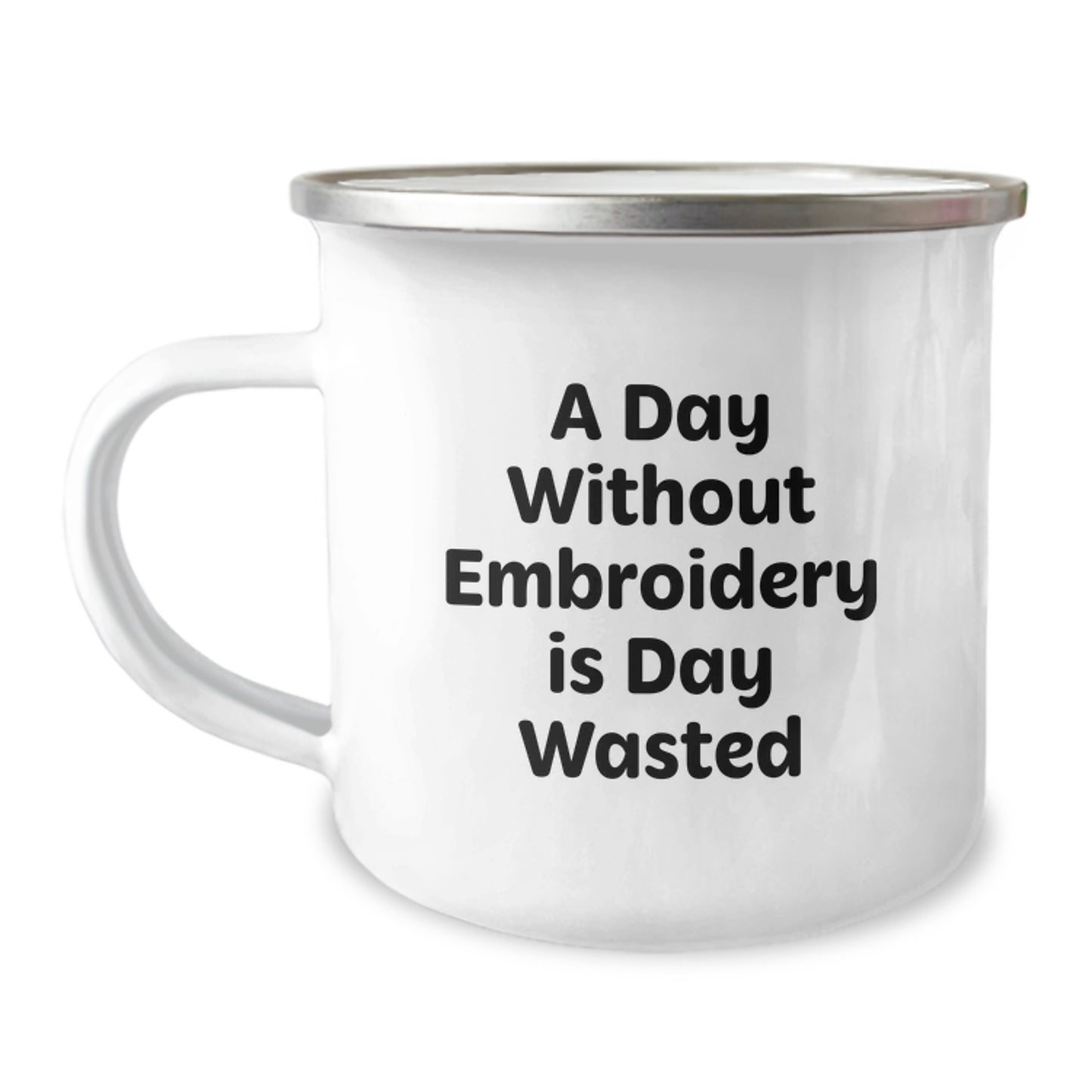 Funny Embroidery Gifts from Friends for Valentine's Unique Camping Mug Embroidery Lover - Image 1
