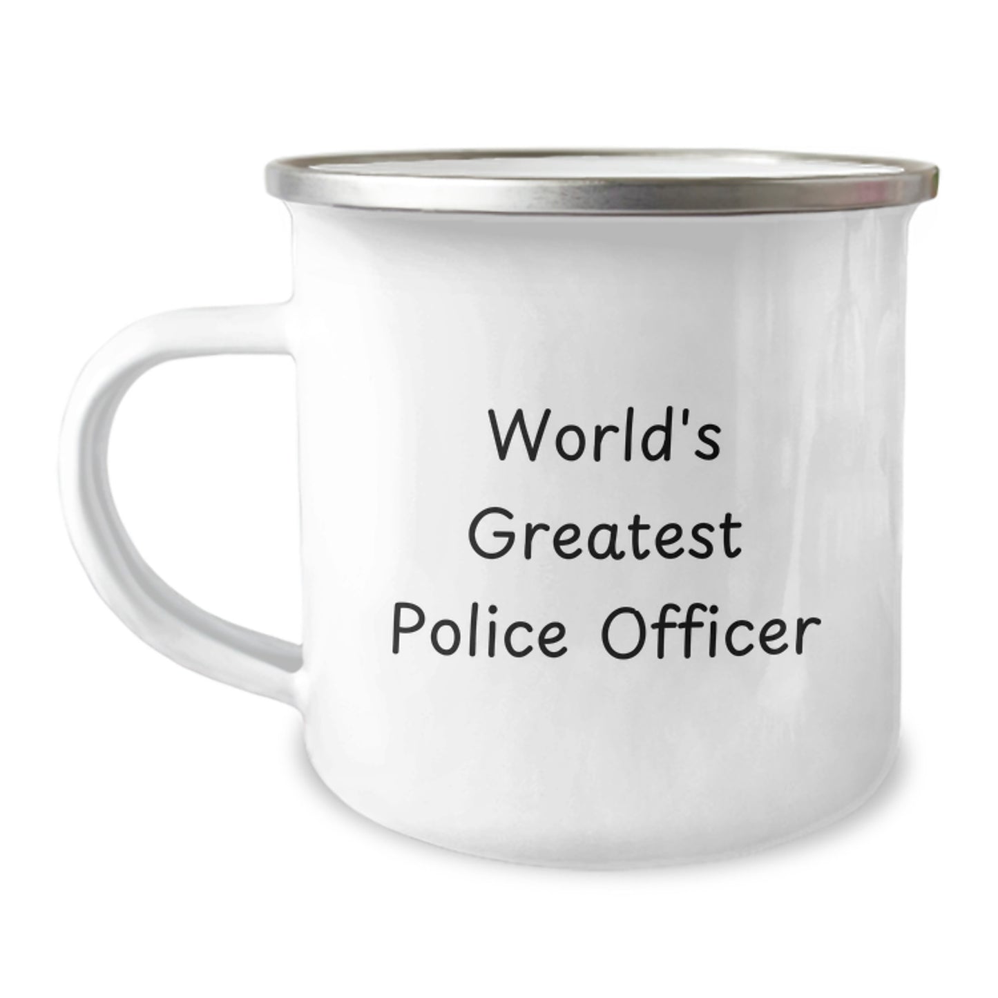 Police Officer Camping Mug, Gifts from Friends for World's Greatest Police Officer, Perfect Father's Day Unique Gift - Image 1