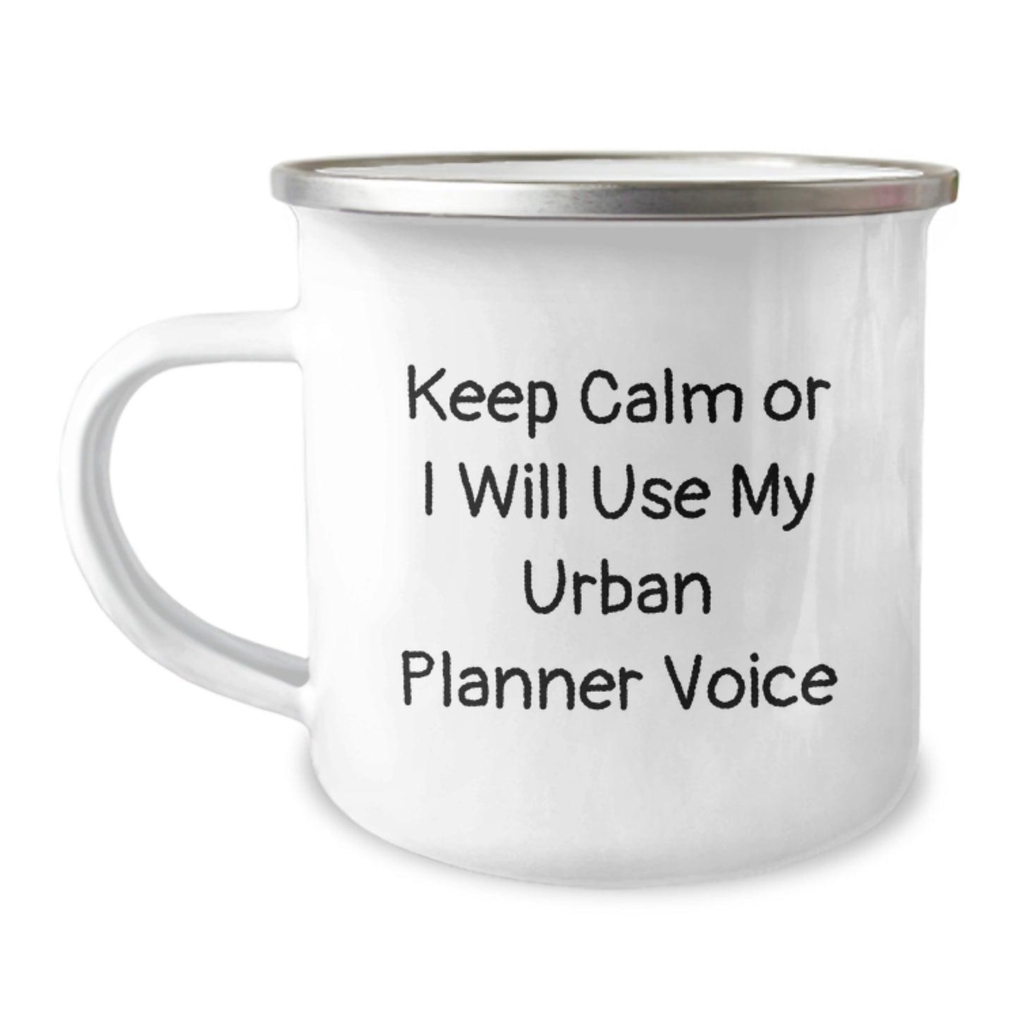 Urban Planner Gifts from Friends, Funny Camping Mug for Birthday Unique Gifts, Keep Calm Or I Will Use My Urban Planner Voice - Image 1
