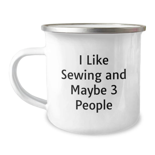Sewing Gifts for Friends Unique Birthday Unique Gifts from Men Funny Quirky Camping Mugs for Sewing Enthusiasts - Image 1