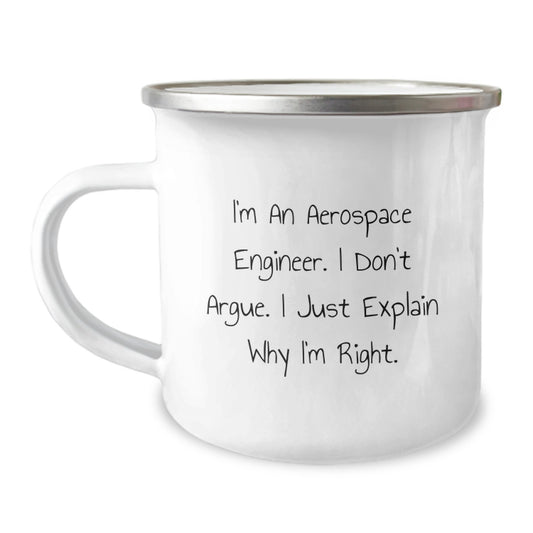 Aerospace Engineer Camping Mug, Funny Quote Gifts from Men to Friends, Unique Valentine's Unique Gifts for Him, Her, or Coworkers - Image 1