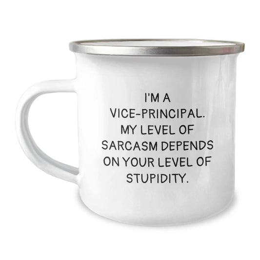 Funny Vice-principal Gifts from Friends - Christmas Unique Mugs for Vice-principal Men - I'm A Vice-principal My Level Of Sarcasm Depends On Your Level Of Stupidity - Image 1