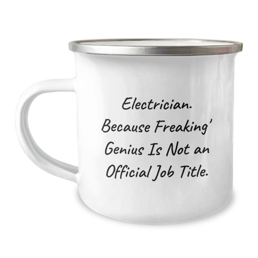 Funny Electrician Gifts from Friends - Electrician Camping Mug for Men, Unique Graduation Unique Gifts for Electrician - Image 1