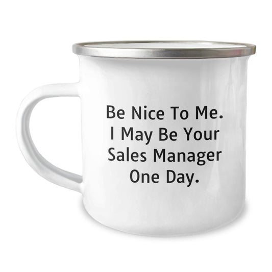 Funny Sales Manager Gifts, Camping Mug for Christmas Unique Gifts from Men to Sales Manager Friends - Image 1