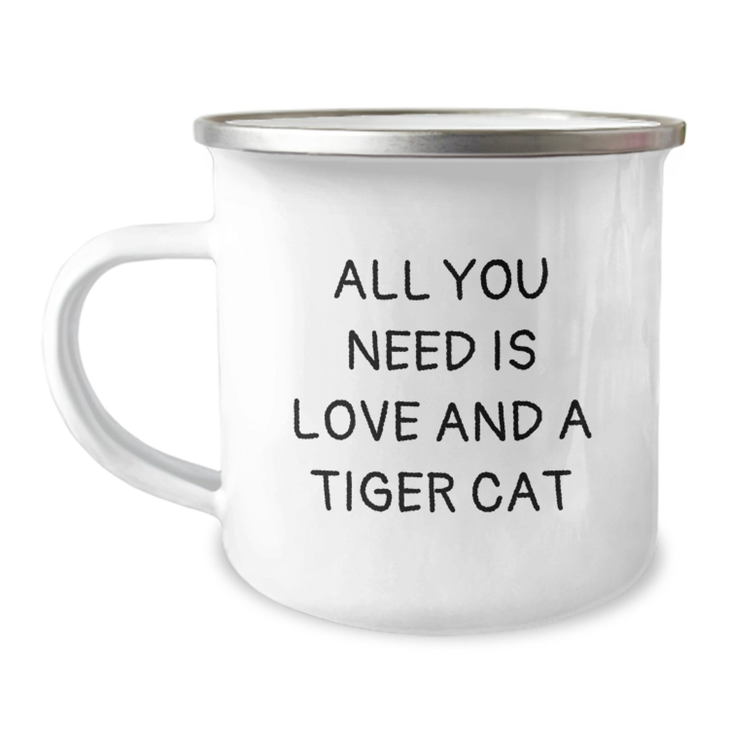 Funny Tiger Cat Camping Mug Gifts from Friends on Birthday Unique - Image 1