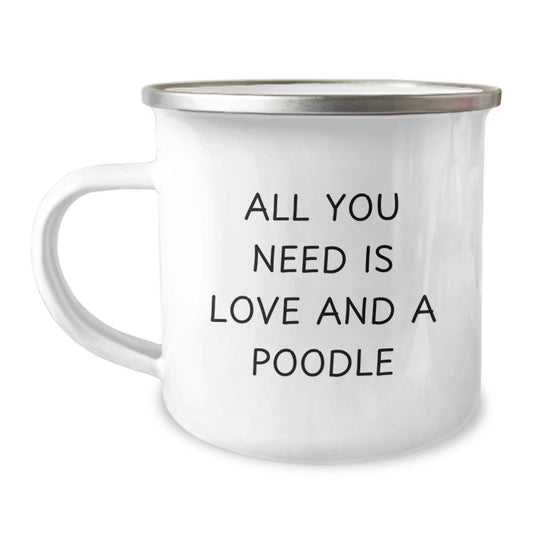 Funny Poodle Dog Christmas Unique Gifts from Friends and Family for Poodle Dog Lovers Camping Mug - Image 1