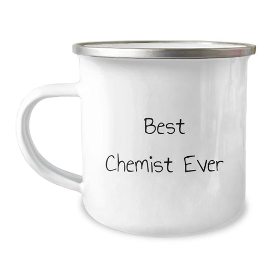 Funny Chemist Gifts for Men - Best Chemist Ever Camping Mug, Enamel Finish, Stainless Steel, Christmas Unique Presents - Image 1