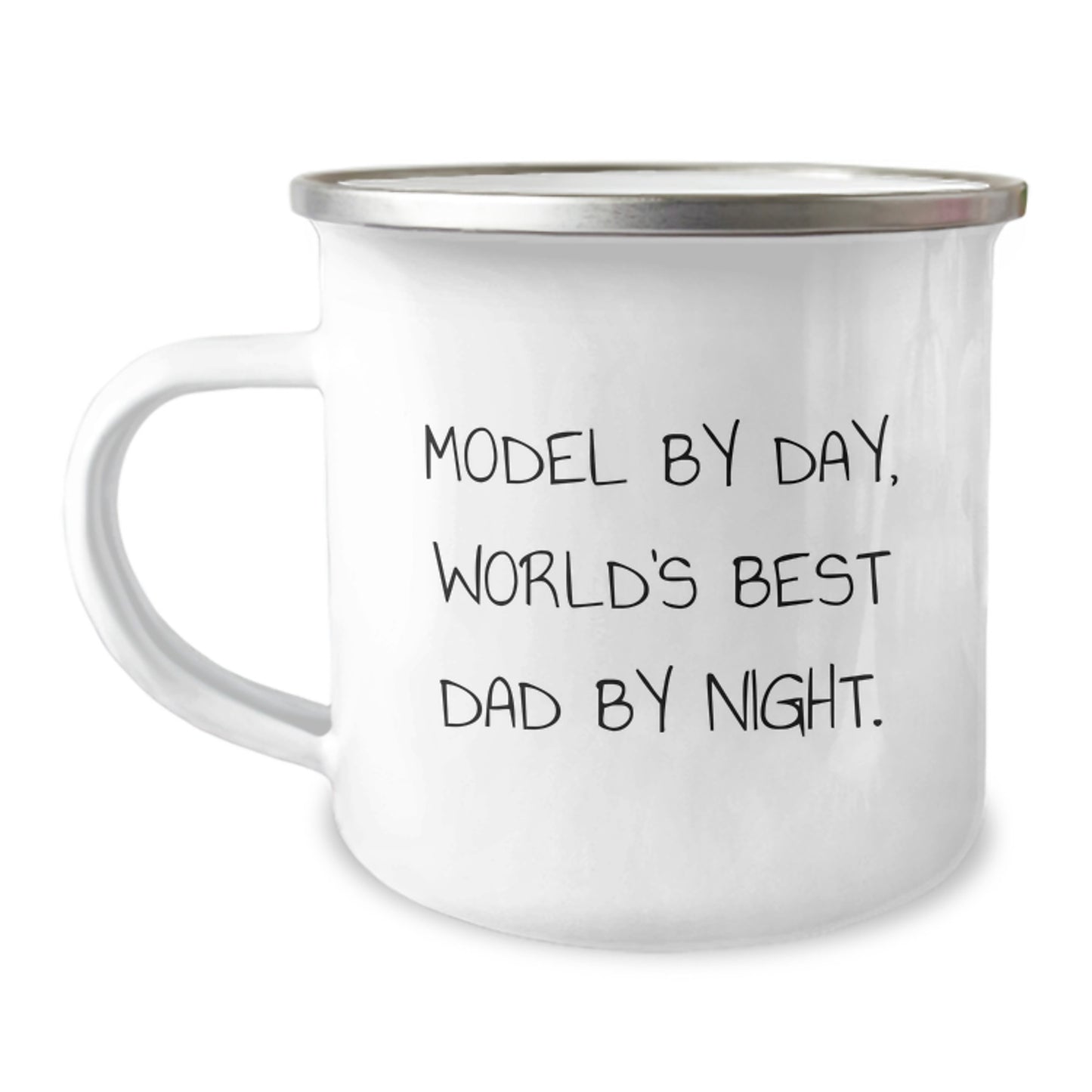 Model By Day Funny Camping Mugs, Unique Gifts for Model, World's Best Dad By Night Christmas Unique Gifts from Dad to Model - Image 1