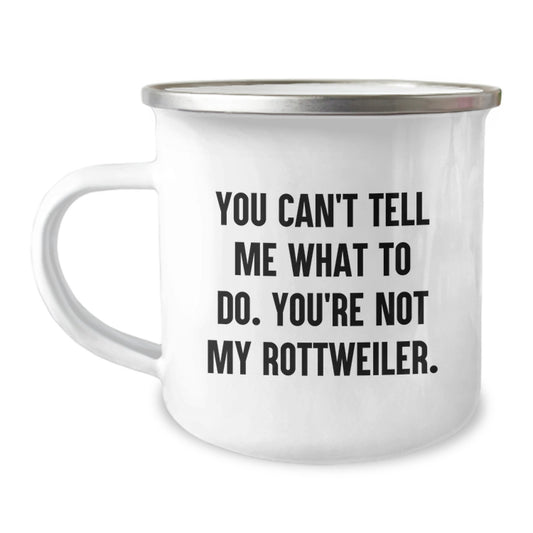 Funny Rottweiler Dog Camping Mug Gifts from Men to Friends - Birthday Unique Gifts for Rottweiler Dog Lover - Image 1