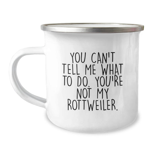 Rottweiler Dog Funny Camping Mug Gift for Him Birthday Unique - Image 1