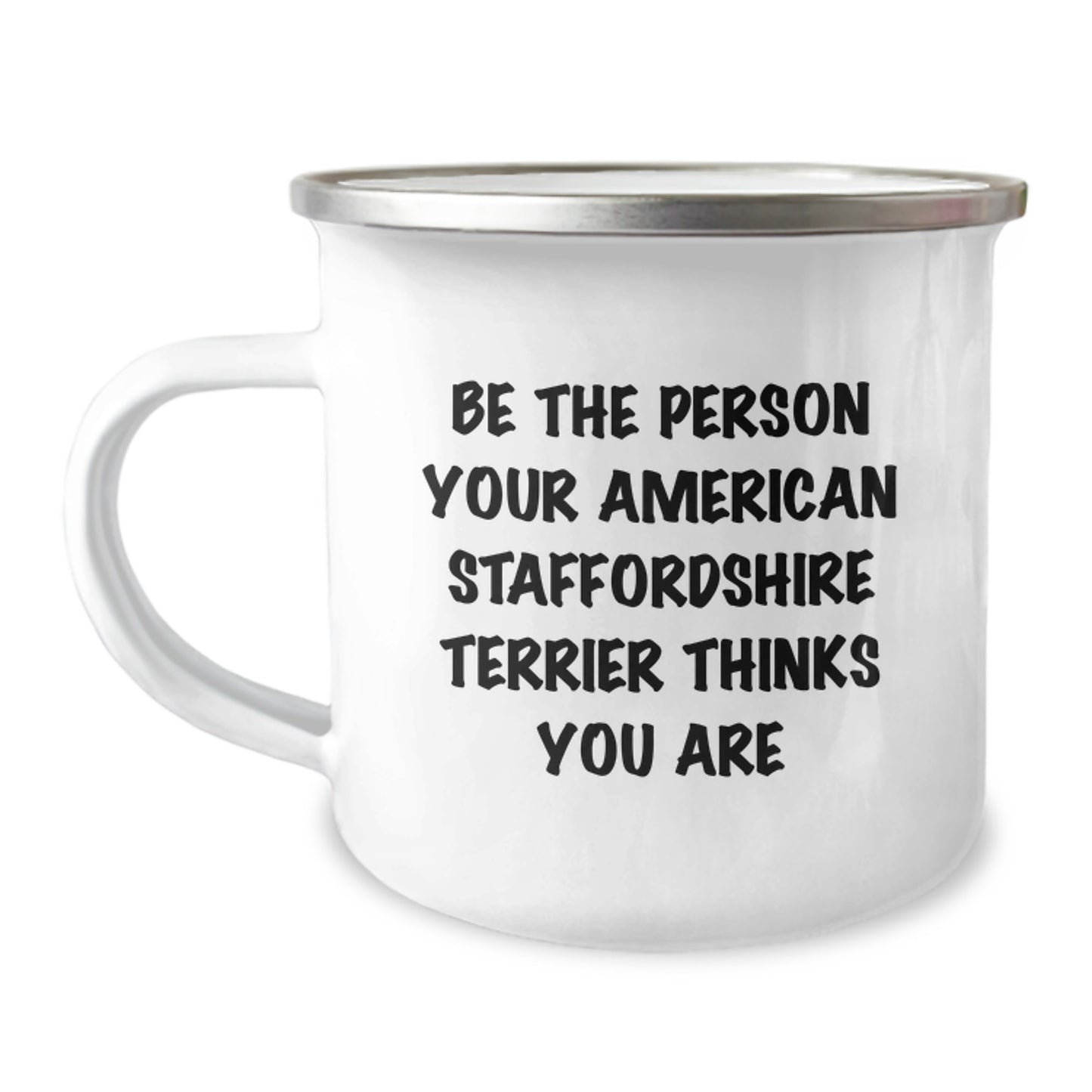 Funny American Staffordshire Terrier Dog Gifts for Friends, Camping Mug for Birthday Unique Gifts from Men to Friends - Image 1