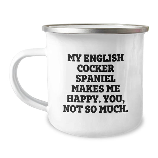 Funny English Cocker Spaniel Dog Lover Camping Mug Gifts for Friends from Men - Valentine's Unique - Image 1