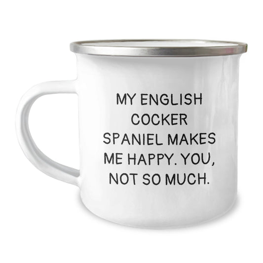 Funny English Cocker Spaniel Dog Gifts, Camping Mug, Valentine's Unique Gifts from Men to Women, Friends, Coworkers, Family - Image 1
