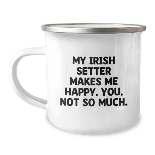 Irish Setter Dog Gifts for Men - Funny Valentine's Camping Mug - Image 1