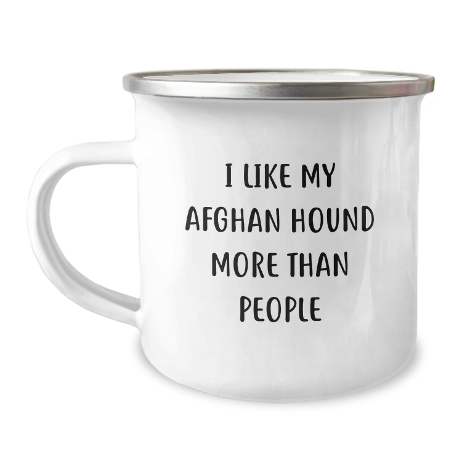 Funny Afghan Hound Dog Lover Gifts from Family, Friends, or Coworkers for Graduation Unique Gifts, I Like My Afghan Hound More Than People Quote Camping Mug - Image 1