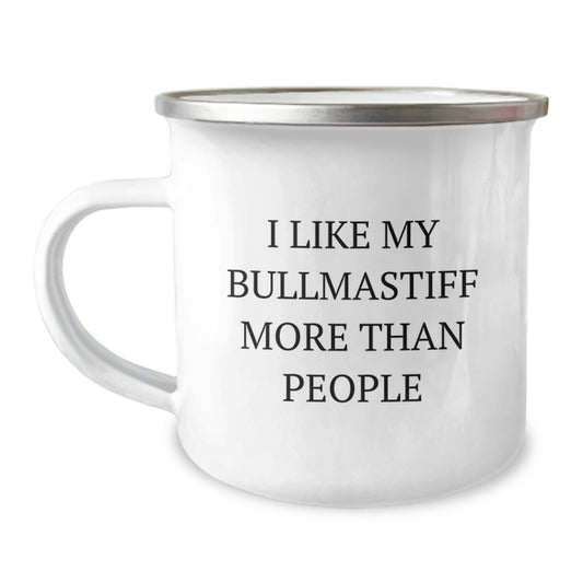 Bullmastiff Dog Lover Gifts from Friends for Birthday Unique Mugs, Funny Camping Mug for Bullmastiff Dog Enthusiasts - Image 1