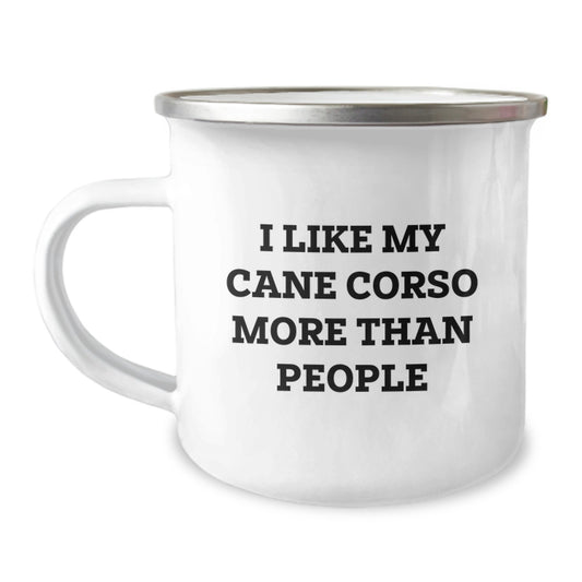 Funny Cane Corso Dog Lover Gifts from Friends for Men - I Like My Cane Corso More Than People Birthday Unique Mugs - Image 1