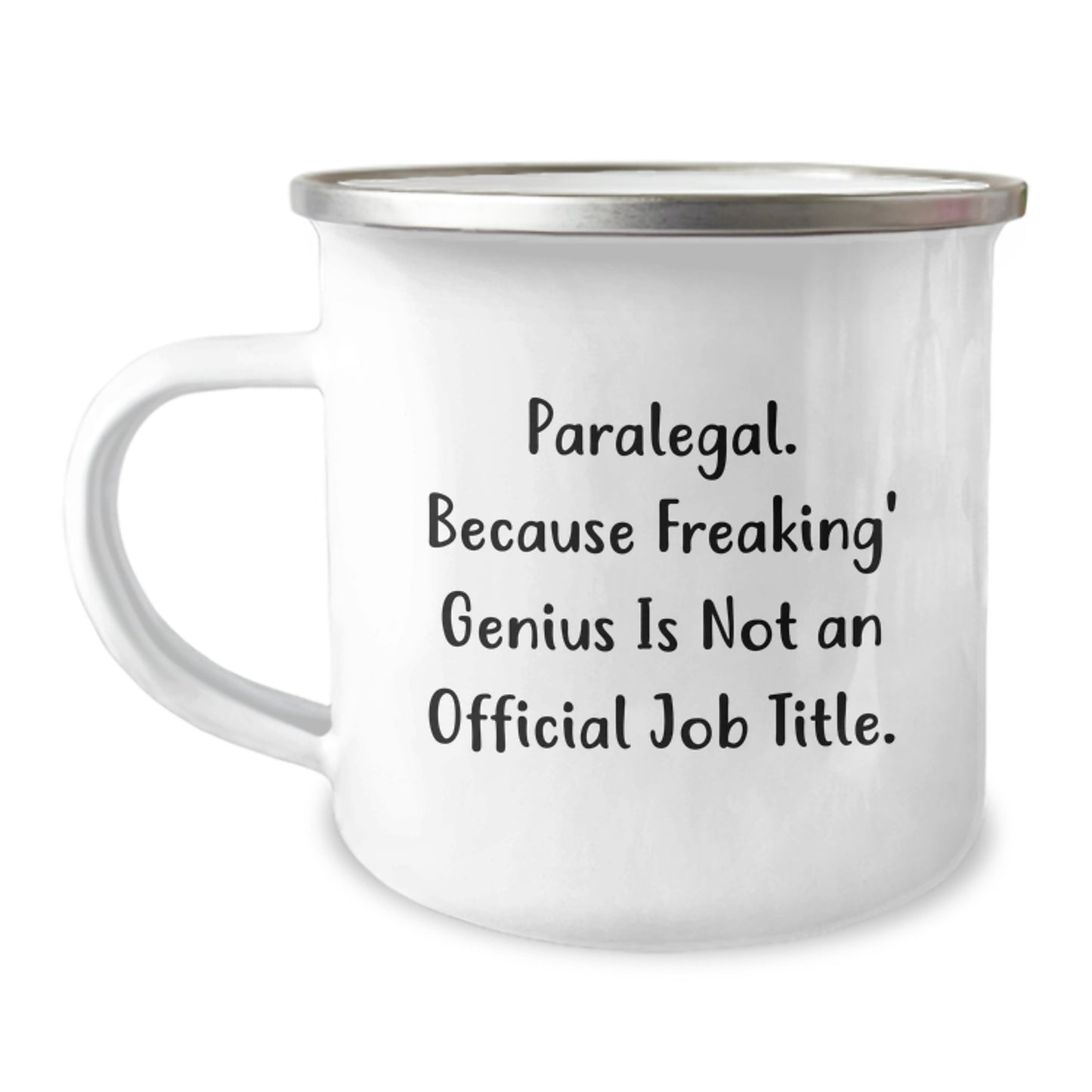Funny Paralegal Gifts for Mom - Paralegal Mom Camping Mug, Because Freaking' genius Is Not An Official Job Title. from Daughter - Image 1