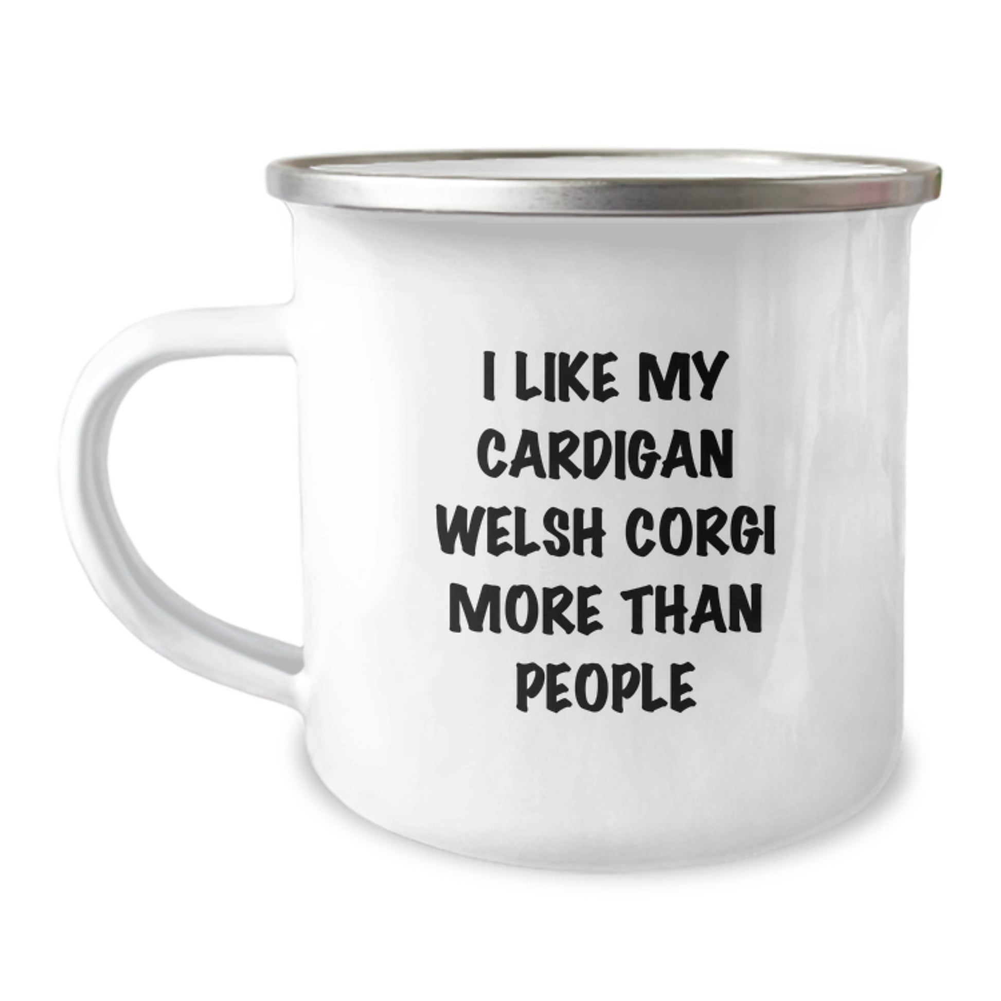 Funny Cardigan Welsh Corgi Dog Gifts from Women to Friends, I Like My Cardigan Welsh Corgi More Than People, Camping Mug for Graduation, Unique Gifts for Men - Image 1