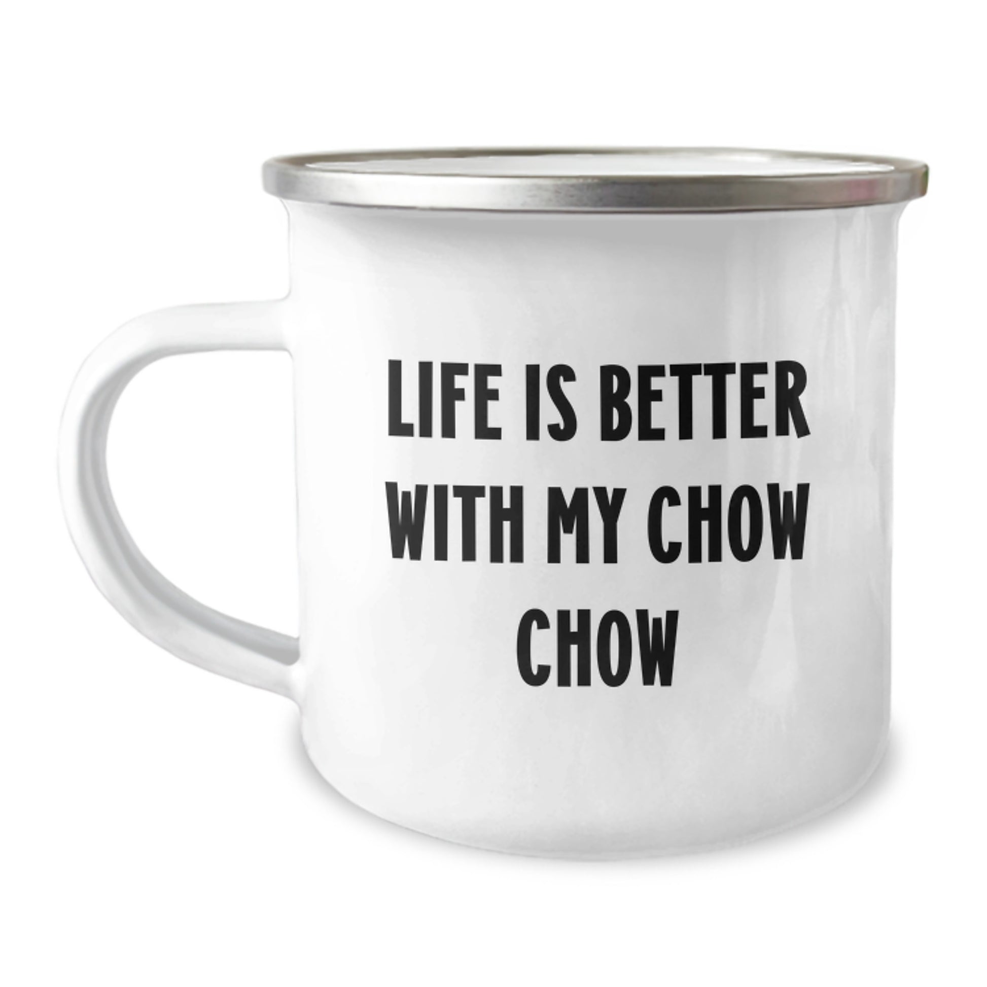 Funny Chow Chow Dog Camping Mugs, Gifts from Men to Chow Chow Dog Owners on Birthday Unique Gifts - Image 1