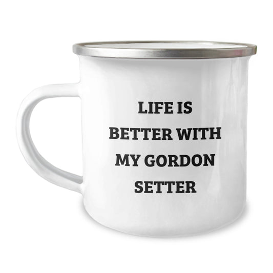 Gordon Setter Dog Lovers Funny Gifts from Family, Unique Camping Mug for Birthday, Life Is Better With My Gordon Setter - Image 1