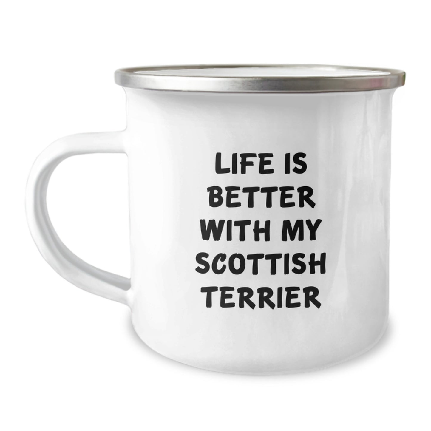 Funny Scottish Terrier Dog Gifts for Men Valentine's Camping Mug Life Is Better With My Scottish Terrier - Image 1