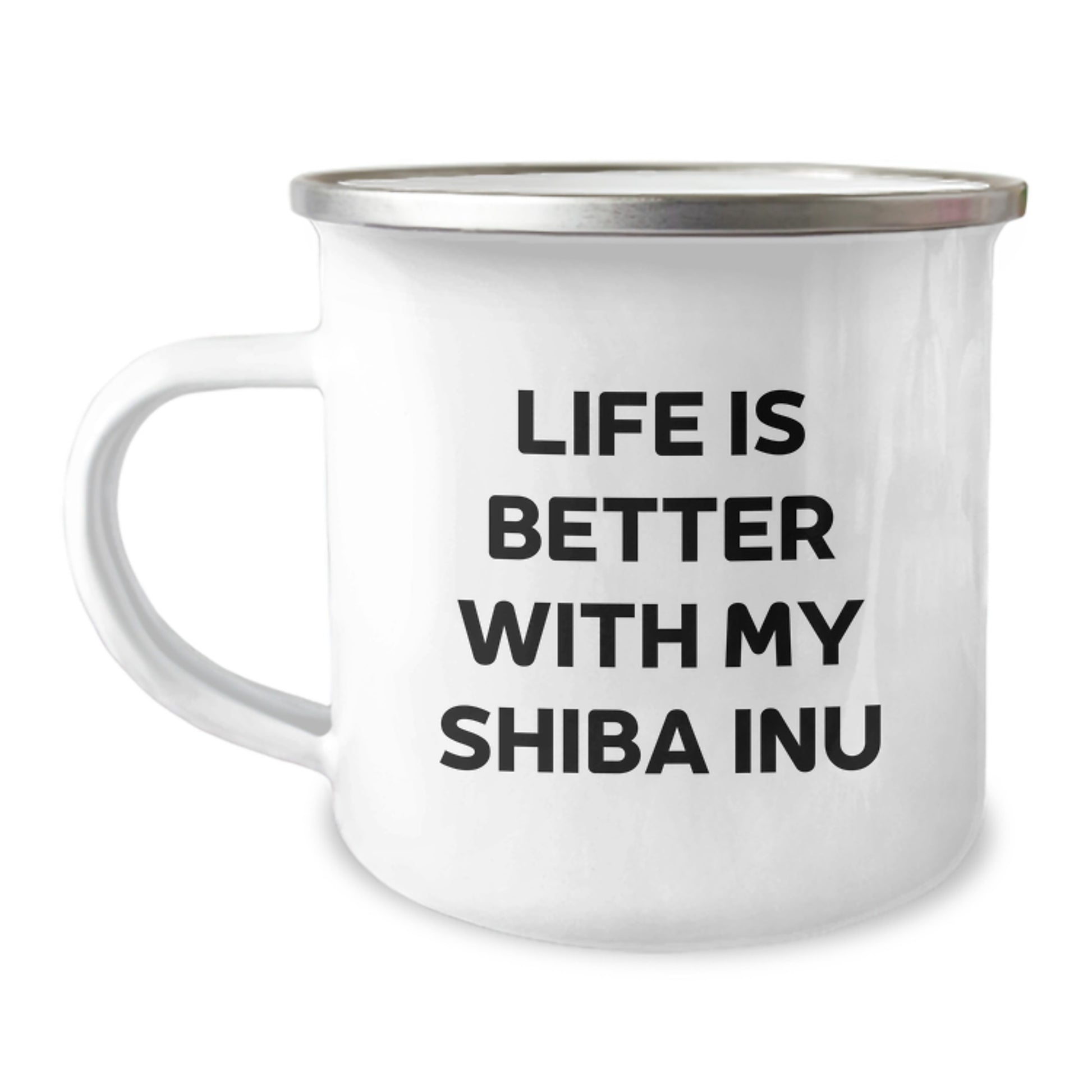 Shiba Inu Dog Lover Funny Camping Mug Gifts from Friends for Valentine's - Life Is Better With My Shiba Inu - Image 1