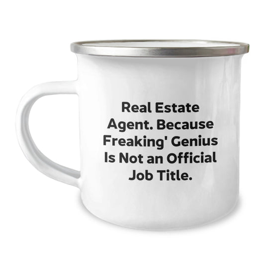 Funny Real Estate Agent Gifts from Friends - Real Estate Agent Camping Mug for Men Real Estate Agent Graduation Unique Gifts - Image 1