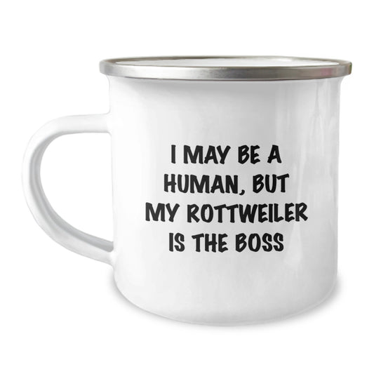 Funny Rottweiler Dog Gifts for Men, Unique Valentine's Camping Mug from Wife, Husband, Sweetheart, Girl friend, Funny Rottweiler Lover Quote - Image 1