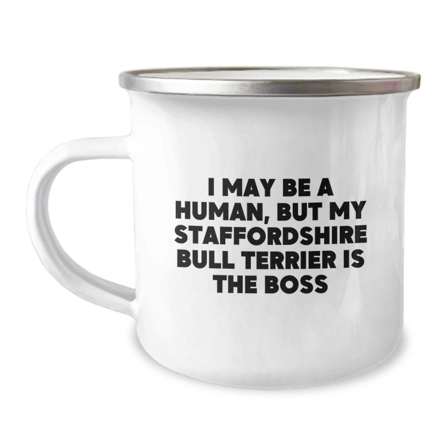 Staffordshire Bull Terrier Dog Lover's Funny Camping Mug, Gift for Him or Her, Valentine's Unique Gifts from Men to Women - Image 1