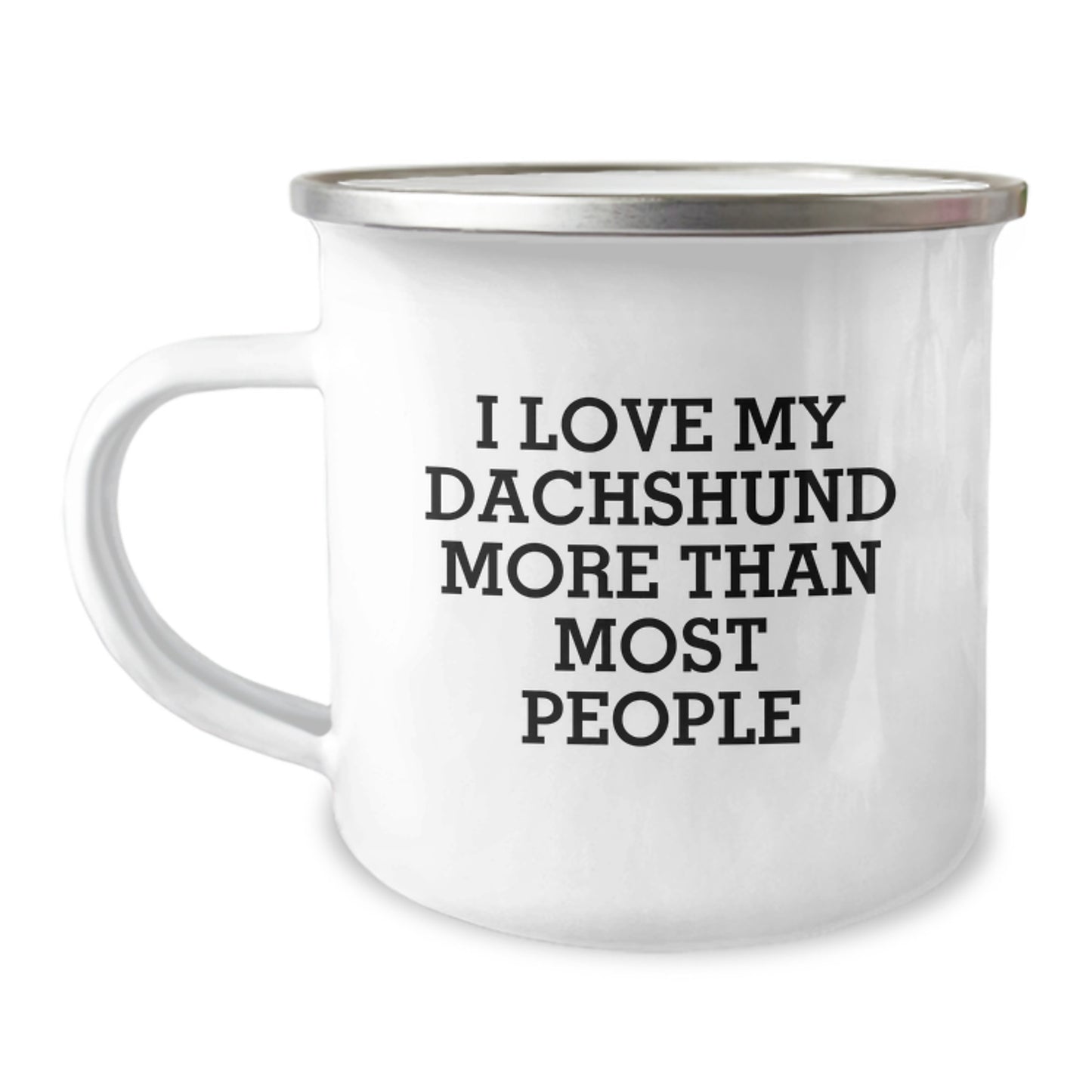 Dachshund Dog Lover Gifts from Friends and Family, Funny I Love My Dachshund More Than Most People Birthday Unique Ceramic Camping Mugs - Image 1