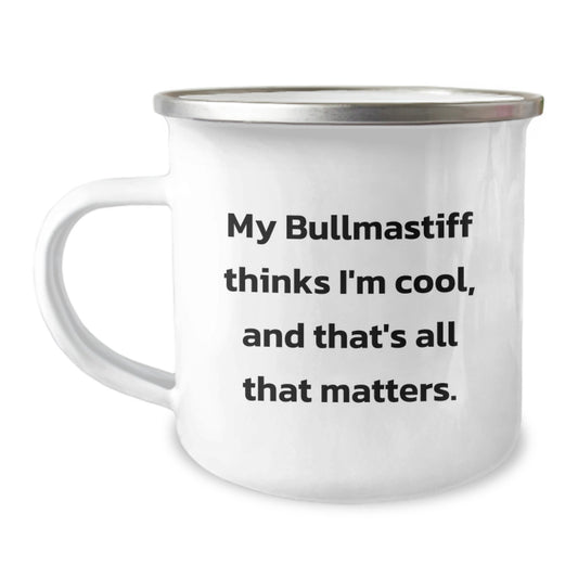 Bullmastiff Dog Parent Funny Camping Mug Gifts from Family for Valentine's - Image 1