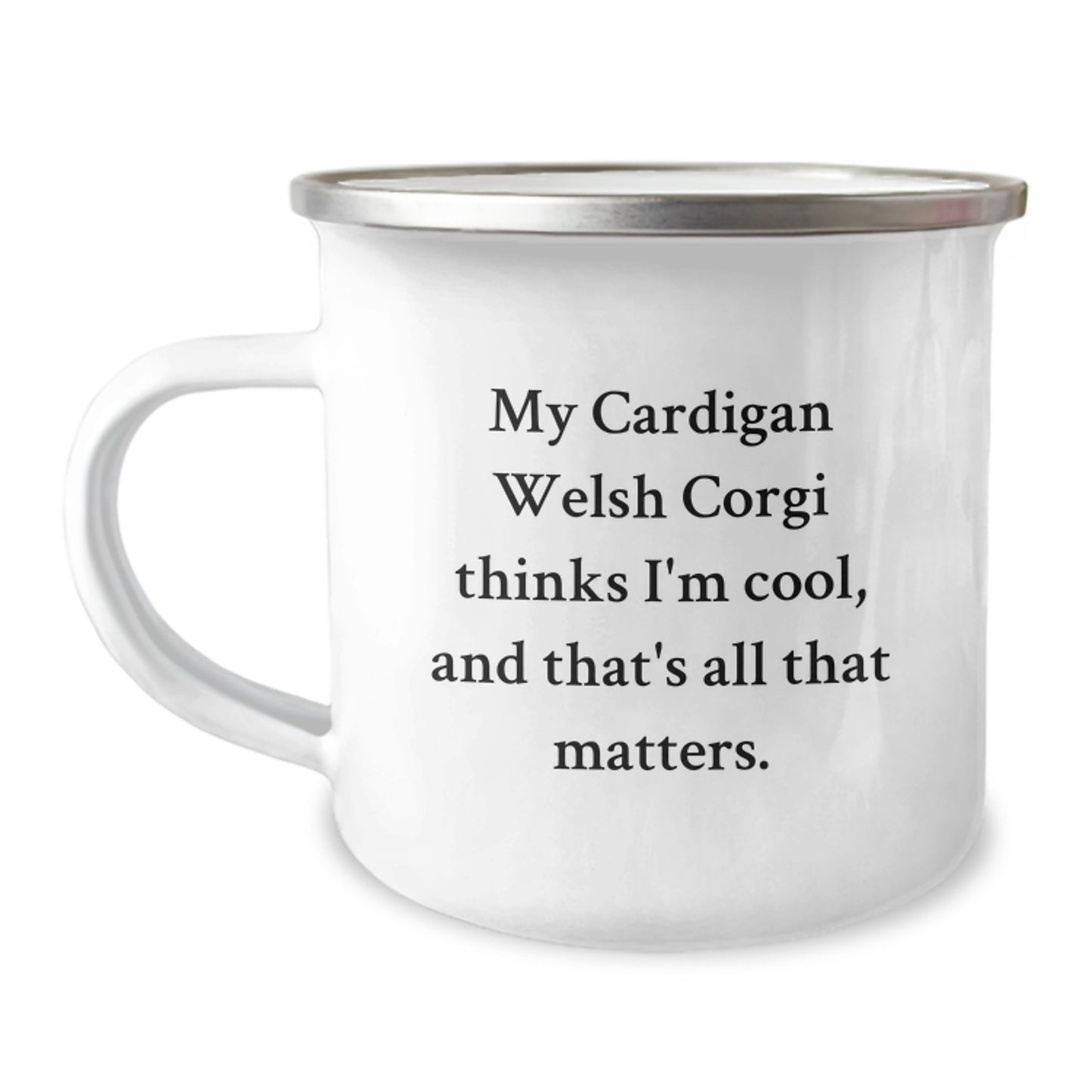 Funny Cardigan Welsh Corgi Dog Valentine's Camping Mug, Cardigan Welsh Corgi Dog Lovers Gifts from Friends to Family - Image 1