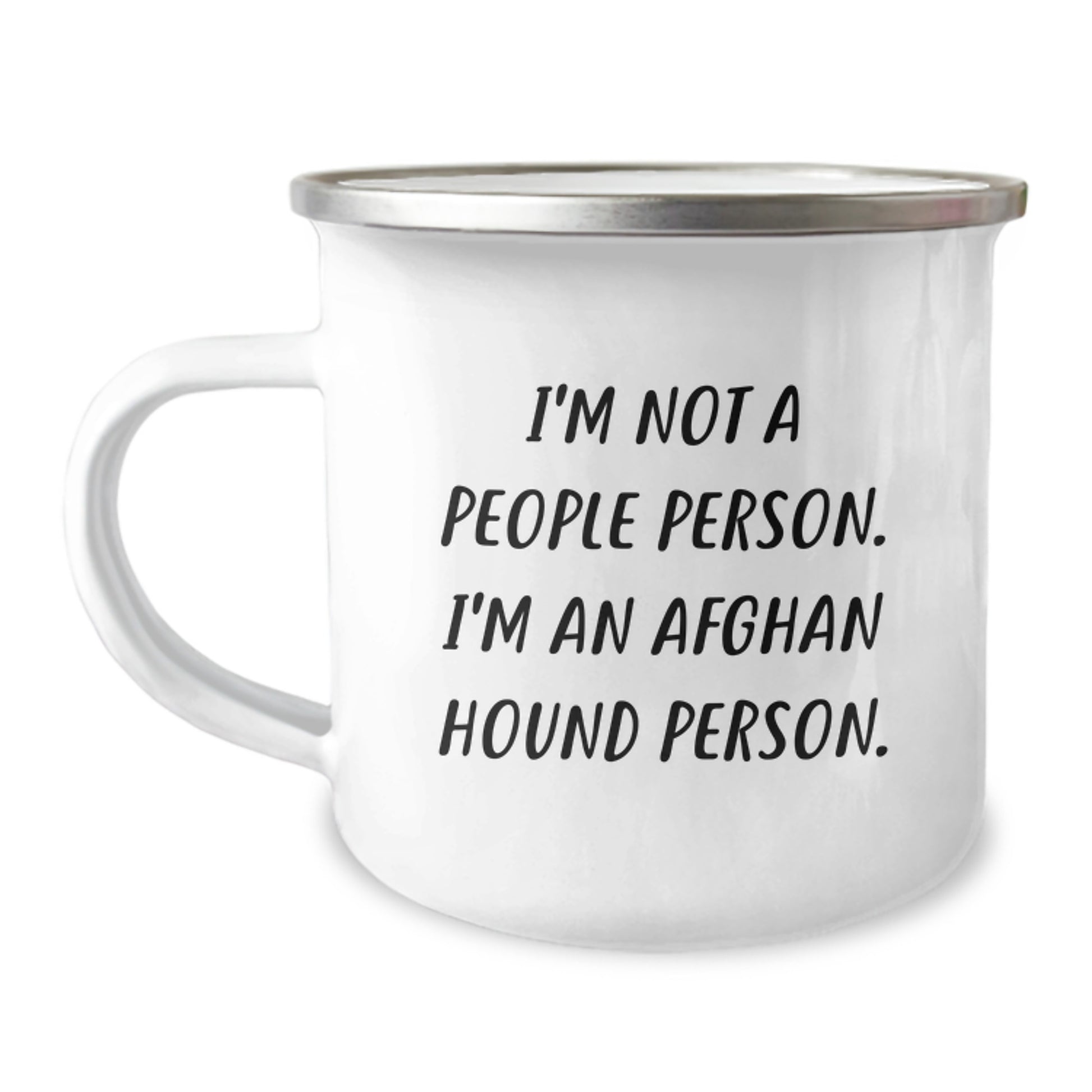 Funny Afghan Hound Dog Gifts from Friends, for Women, Birthday Unique Gifts, Camping Mug, I'm Not A People Person. I'm An Afghan Hound Person. - Image 1