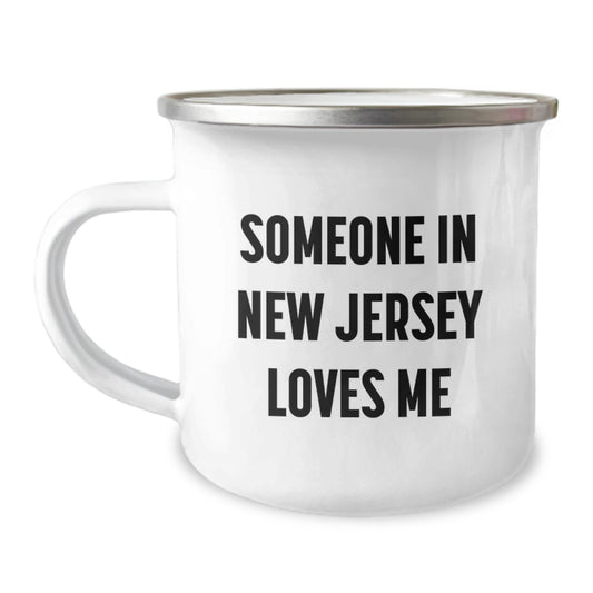 Someone in New Jersey Loves Me Funny New Jersey Camping Mug Gifts from Friends Birthday Unique - Image 1