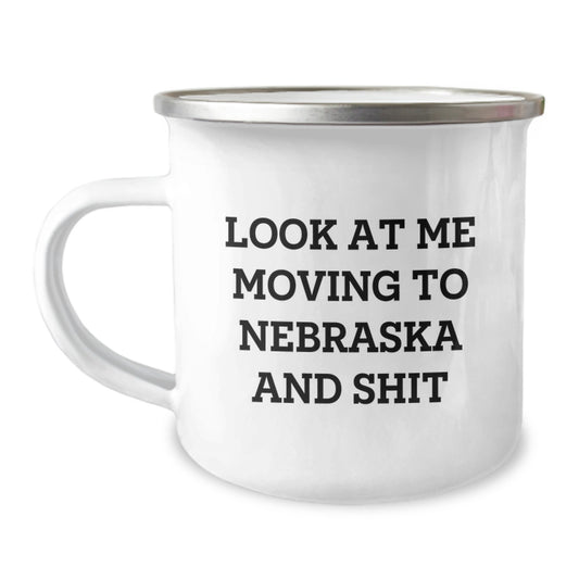 Funny Nebraska Camping Mug for Friends, Unique Nebraska Birthday Unique Gifts from Men, Great for Nebraska Lovers - Image 1