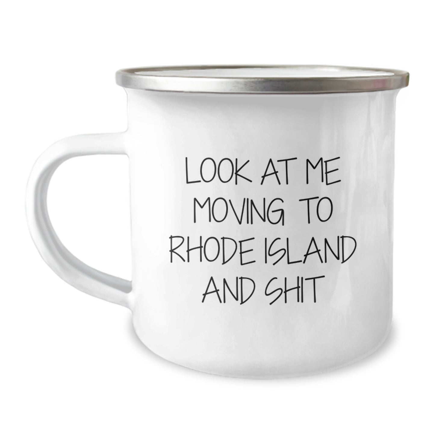 Funny Rhode Island Love Gifts from Friends to Men on Valentine's Camping Mugs - Rhode Island Camping Mug - Image 1