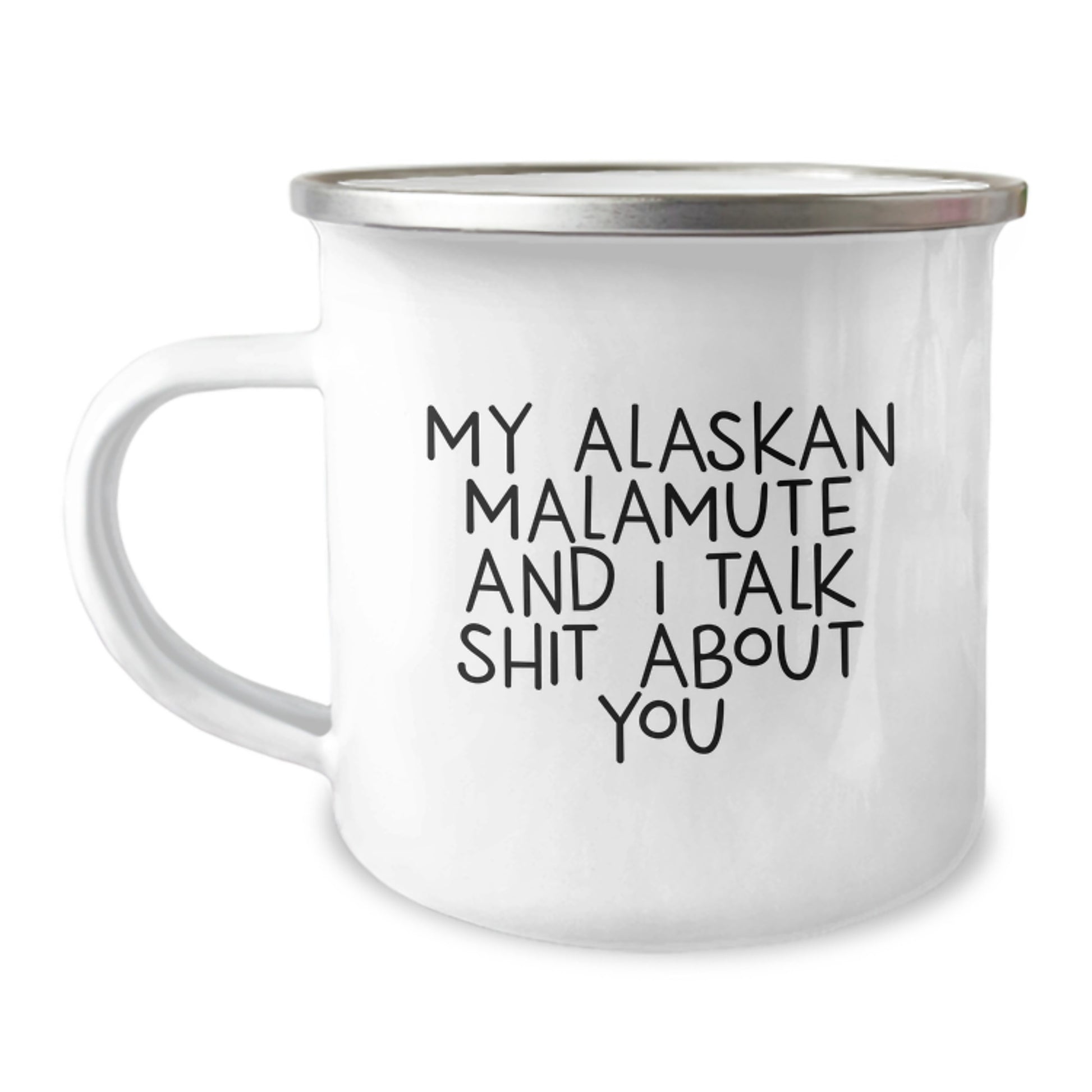 Funny Alaskan Malamute Dog Gifts for Men from Family, Unique Camping Mug for Graduation - Image 1