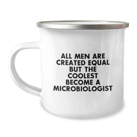 Funny Microbiologist Gifts for Men, All Men Are Created Equal But The Coolest Become A Microbiologist, Mother's Day Unique Gifts from Husband - Image 1