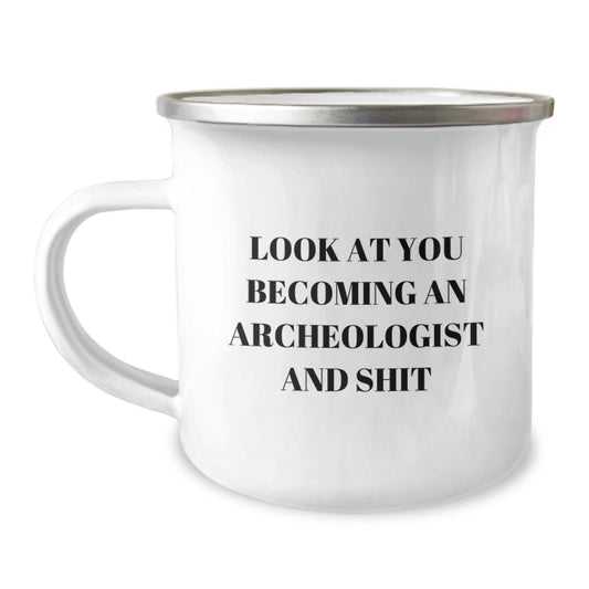 Funny Archeologist Camping Mug Gifts from Friends to Graduation Unique Treasures for Archeologist Men Women Friends Coworkers Family - Image 1