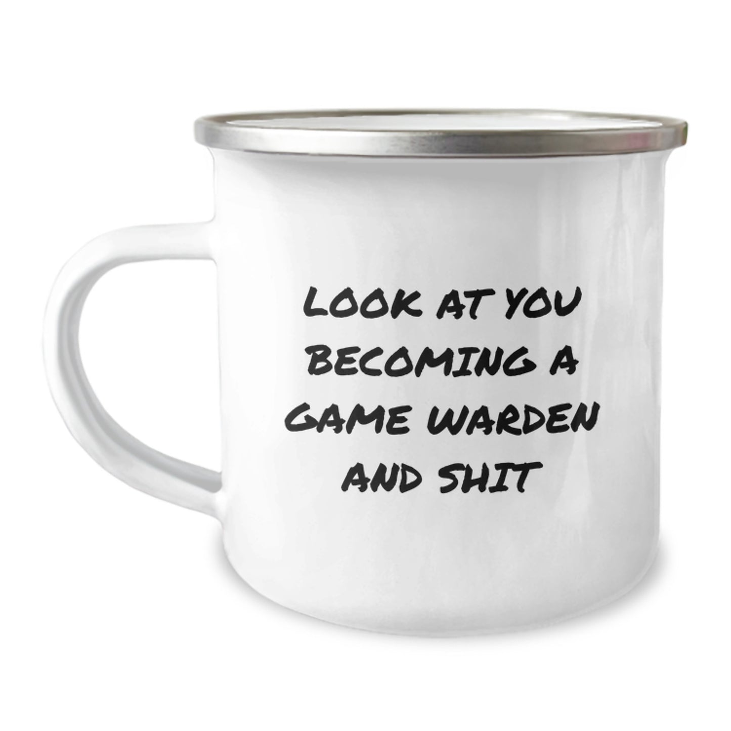 Gifts from Friends for the New Game Warden, 'Look At You Becoming A Game Warden And Shit', Funny Camping Mug, Graduation Unique Gifts for Men, Camping Enthusiasts - Image 1