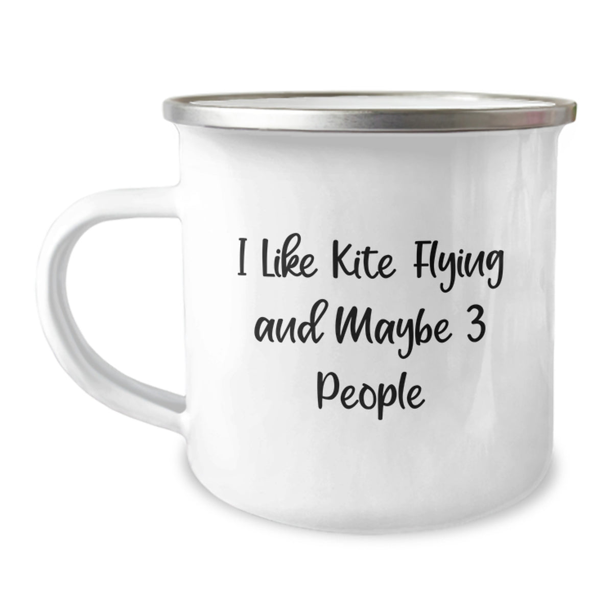 Funny Kite Flying Camping Mug Gifts for Kite Lovers from Family with Quote 'I Like Kite Flying And Maybe 3 People' - Image 1