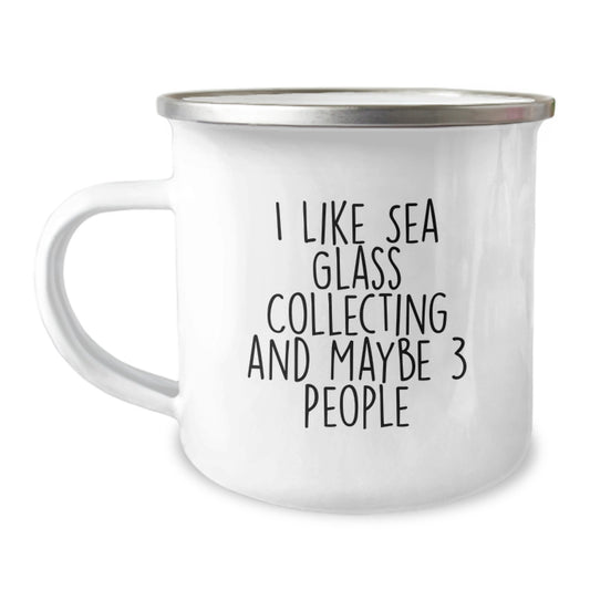 Funny Sea Glass Collecting Gifts for Friends, Unique Birthday Unique Gifts from Men, Funny Camping Mug for Sea Glass Collecting Enthusiasts - Image 1